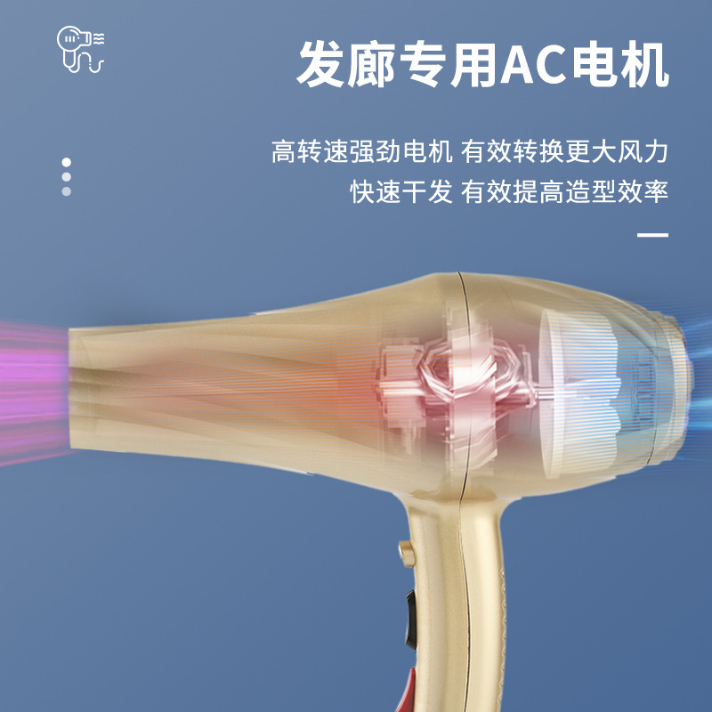 電気ドライヤー家庭用ヘアケア大出力ヘアサロン理髪店ホテル専用の強風力速乾燥熱風筒|undefined