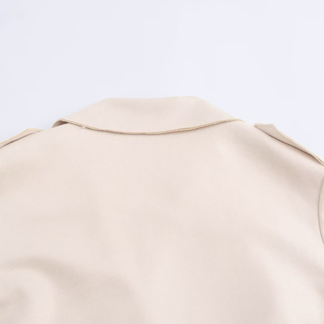 Coupe-vent effet texture daim pour femme, nouvelle mode de rue automne/hiver 2024_voghion.com