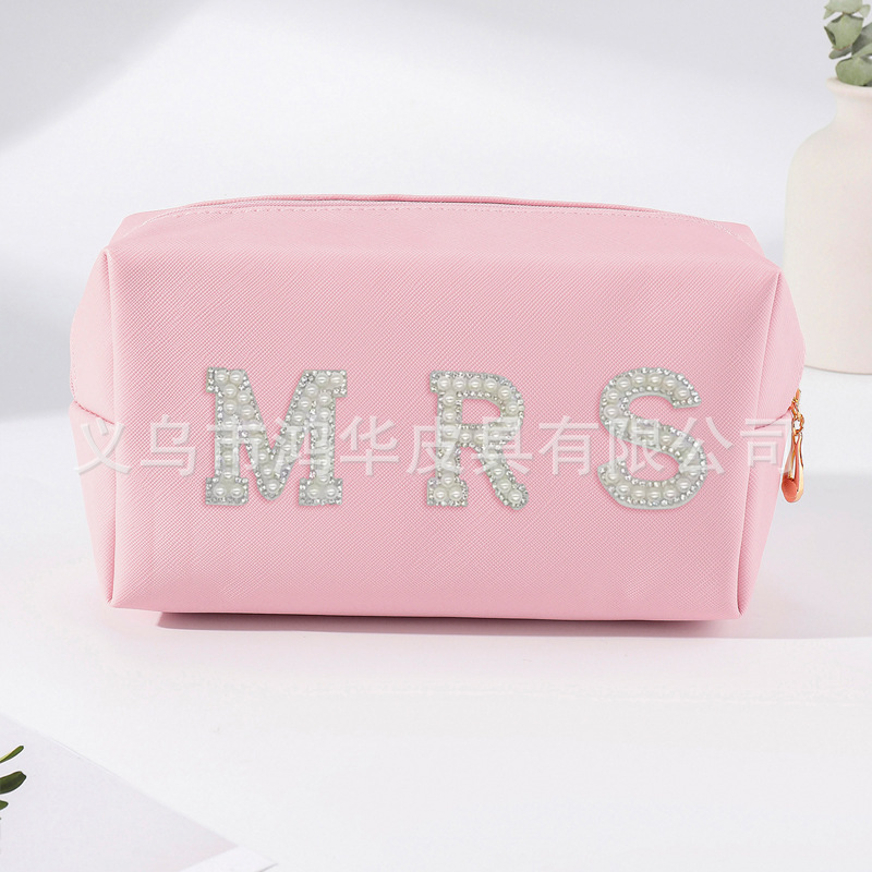 Amazon nuevo portátil carta perla bolsa de cosméticos gran marca de moda de alta apariencia de maquillaje bolsa de almacenamiento al por mayor