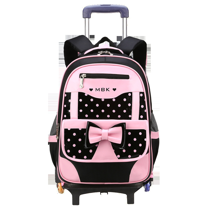 Nuevo punto de onda de la mochila de tirón para niños estudiantes de primaria 1 - 3 - 6 grados 6 - 9 - 12 años de edad mochila de hombro de gran capacidad