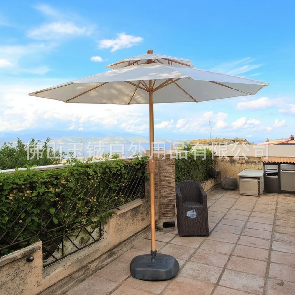 Outdoor Parasol, Balcony Sunshade, Central Pole Iron Umbrella, Garden Yard Patio Umbrella, Commercial Use for Stalls, Large Outdoor Leisure