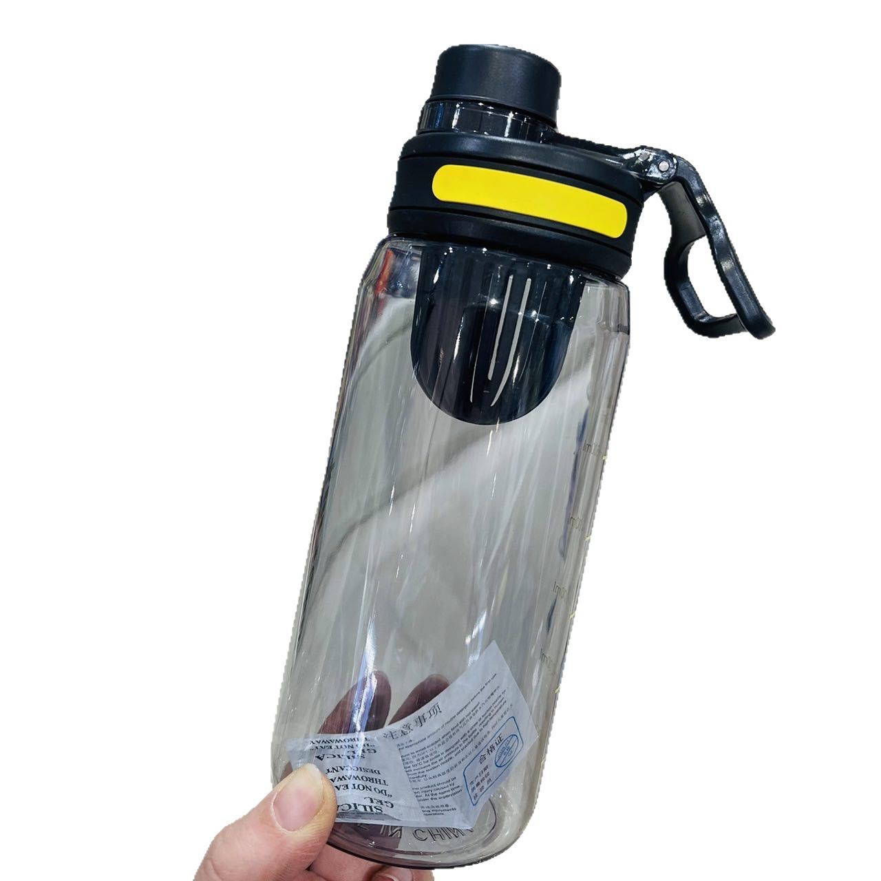 Jinshi deportivo al aire libre de una sola capa de plástico 1000ml taza espacial de gran capacidad torsión tapa de taza espacial de trabajadores de agua