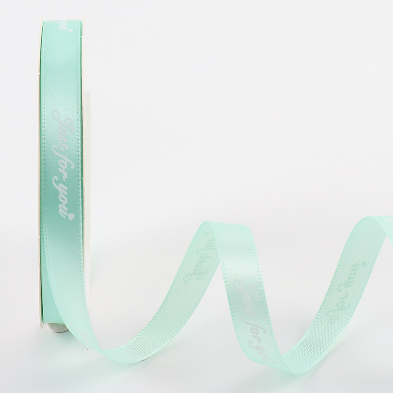 2,5 cm flor floral caja de regalo cinta de poliéster pastel DIY arco cinta sólo para usted letra inglesa cinta