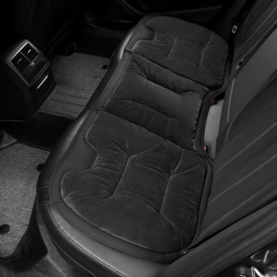 Wool pad – car cushion winter - rear-leaflet-black