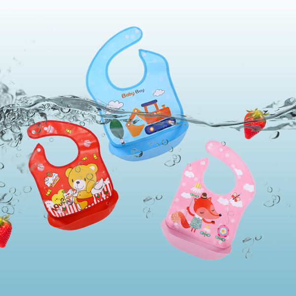 Children's cartoon waterproof eating bib for baby for new born for…