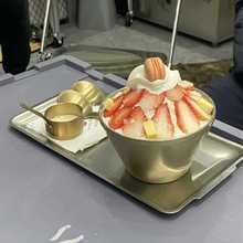 批发ins韩式304不锈钢雪冰碗沙冰碗冰淇淋碗雪糕锥形碗刨冰容器沙