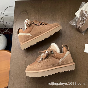 Women's casual universal keep warm comfortable low boots with shoelaces, Collection Year 2026
