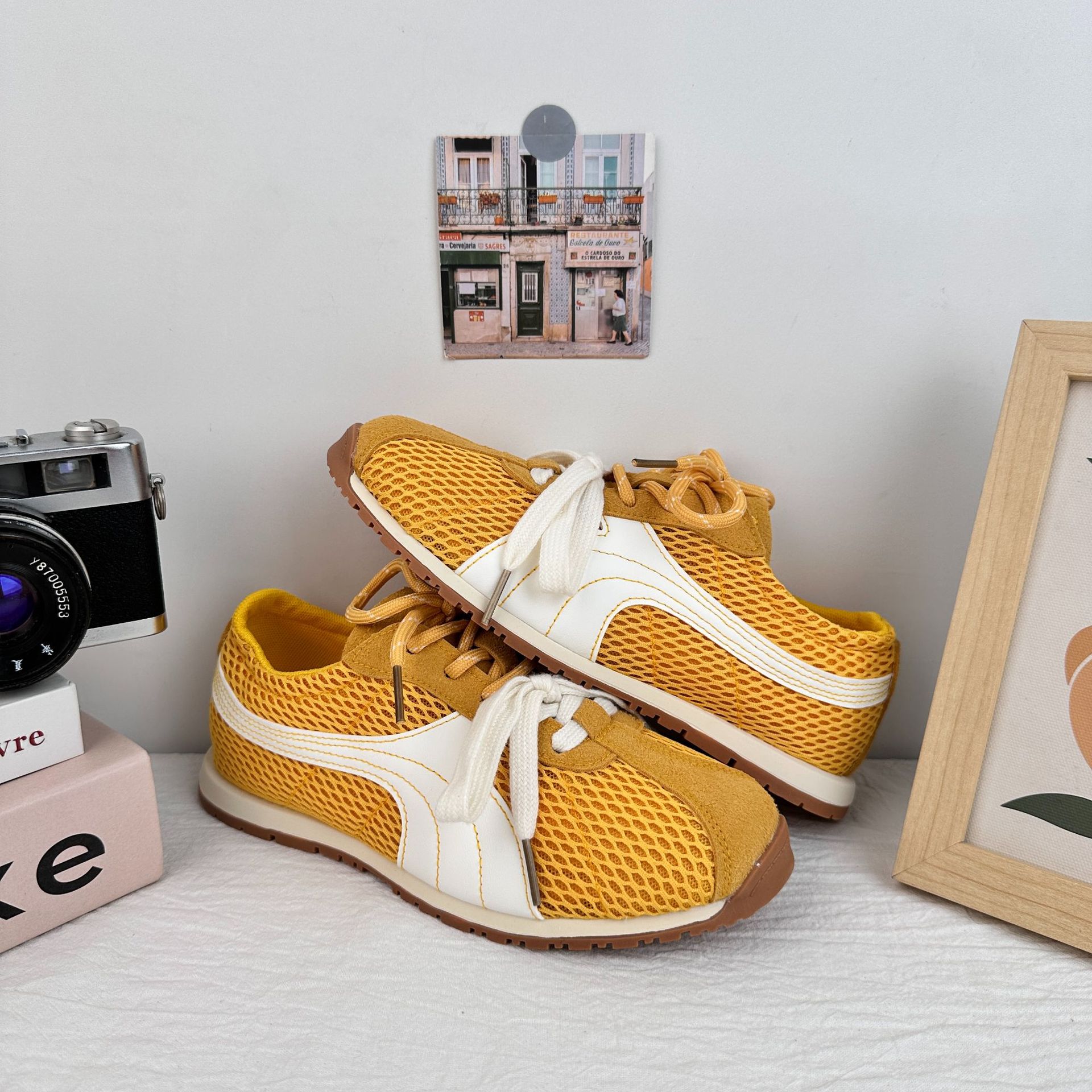 A9926ins zapatos de skate para mujeres 2025 verano nuevo estilo casual versátil suave de malla transpirable zapatos de entrenamiento alemán zapatos Agan