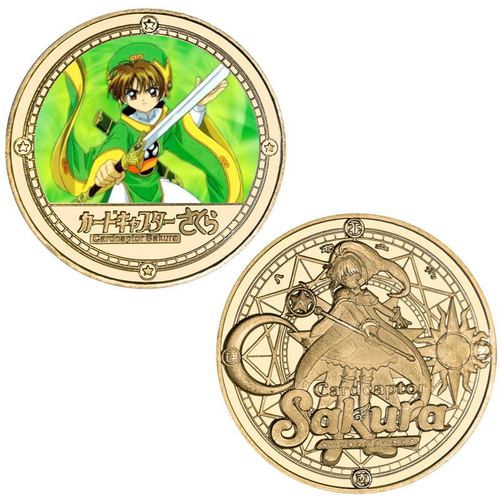 Cardcaptor Sakura commemorative coins, Cardcaptor Sakura anime peripheral commemorative coins, gold-plated die-cast gifts for free