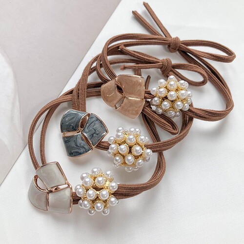 Korean Version New Trendy Pop Hairstyle Accessory for Women Adult Elegant Style Headband Simple Hair Ring Hair Tying Band for Women