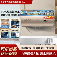 Haier海尔电热水器80升3300W速热防电墙镁棒免更换节能洗