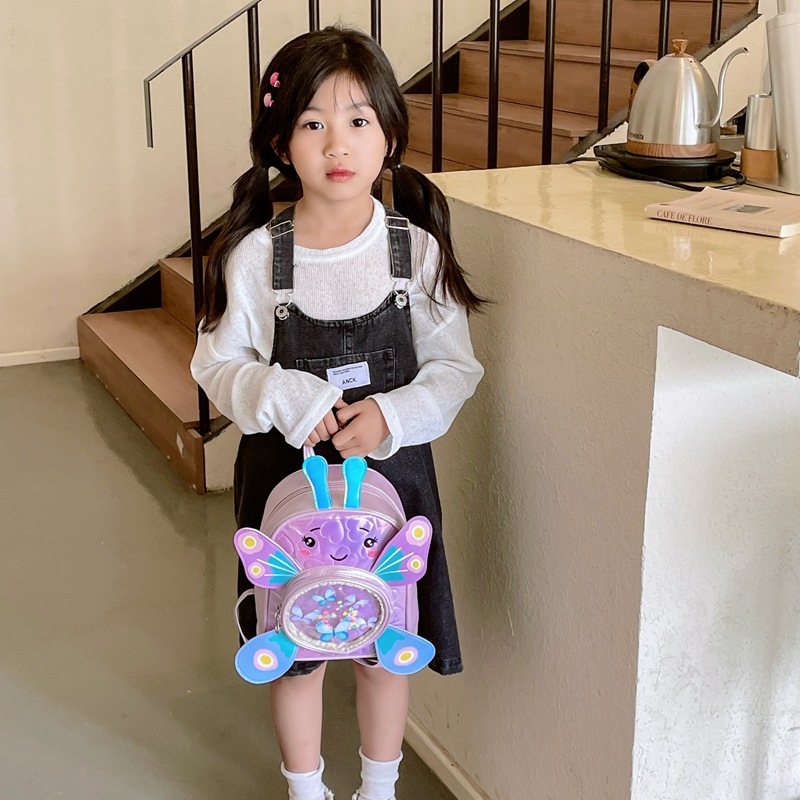Jardín de infantes, mochila infantil, caricatura encantadora, sequinilla, mochila para niños y niñas, nueva mochila para niños