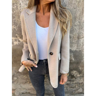 O 72013 Woolen lapel blazer ë�ط��I���b���׿羳���Q���l
