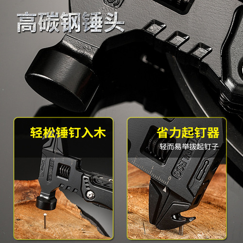 Wholesale Outdoor Multi-function Activity Live Handle Wrench Combination Multifunction Folding Pliers Knife Pliers EDC Tool Black 
