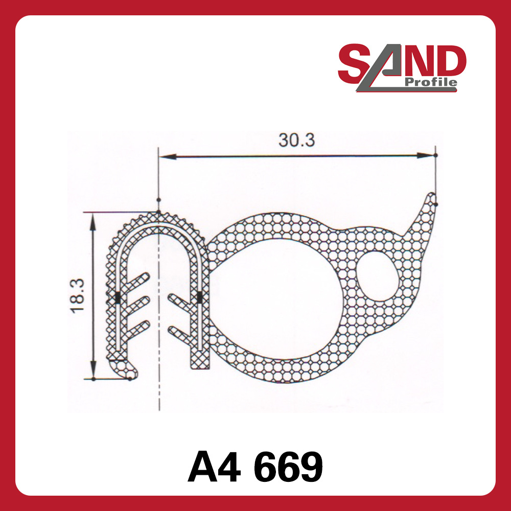 申波菲勒SAND密封条棱边保护条护边条橡胶条A4669