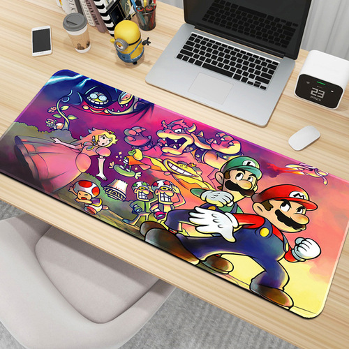 Mario cartoon cute oversized game mouse pad thickened keyboard pad computer office children learning table pad