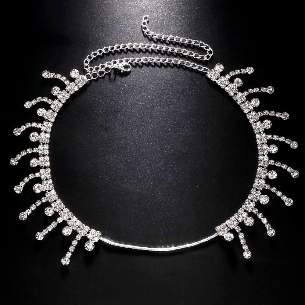 Transfronterizo nueva cadena de la cara del rhinestone borla de moda europea y americana simple cadena de gafas accesorios personalizados cadena de la cara femenina
