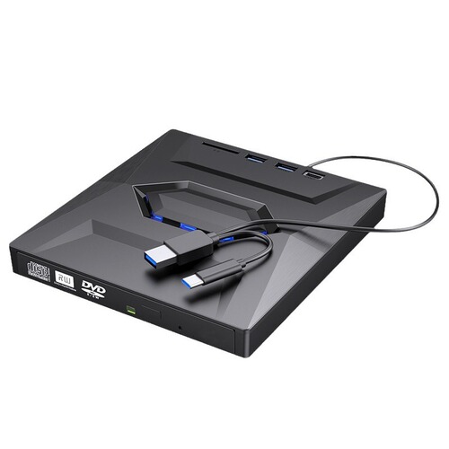Plug-in card expandable multi-function external optical drive DVD burner four-in-one USB3.0/TYPE can be connected to an external U disk