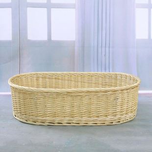 Rattan Baby Cradle Nest Coaxing Baby Car Baby Sleeping Basket Hanging Basket Newborn Portable Mobile Bed Solid Wood Stroller Rocking Chair
