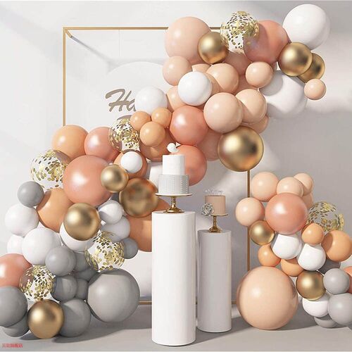 Cross-border Balloon Set New Macaron Latex Balloons Birthday Decoration Arrangement Wholesale Balloon Chain Combo Set