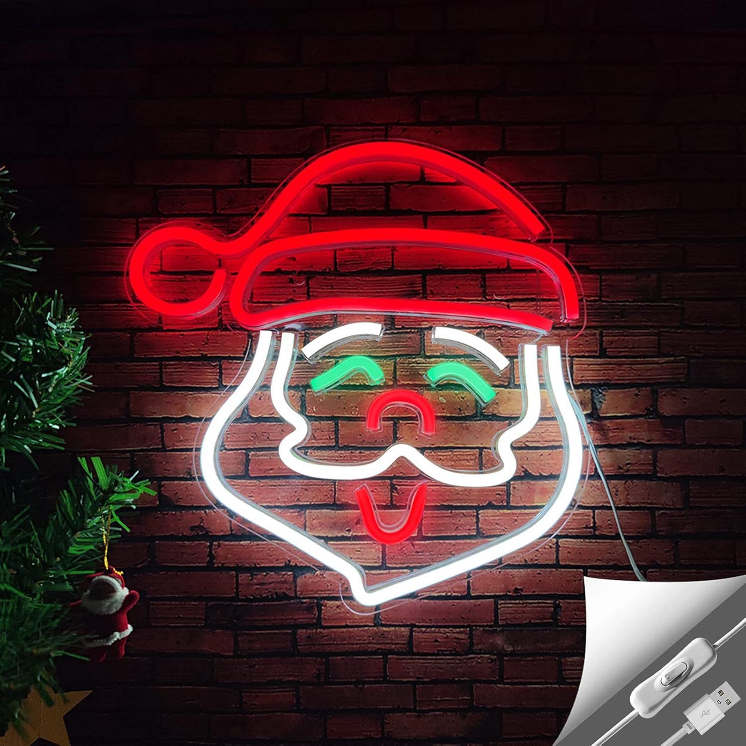 Amazon Hot Sale Feliz Navidad Neon LED Lightband Acrylic Art Decoration Wall Light Night Light Navidad