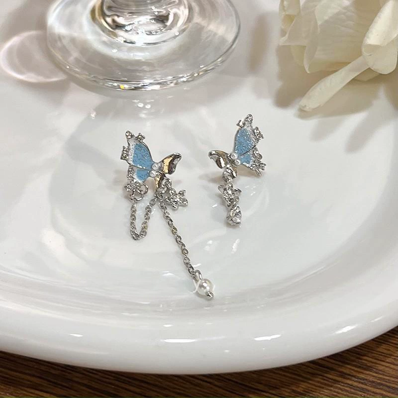 Жемчужные серьги клипсы, градиент, стиль легкой роскоши, без проколов