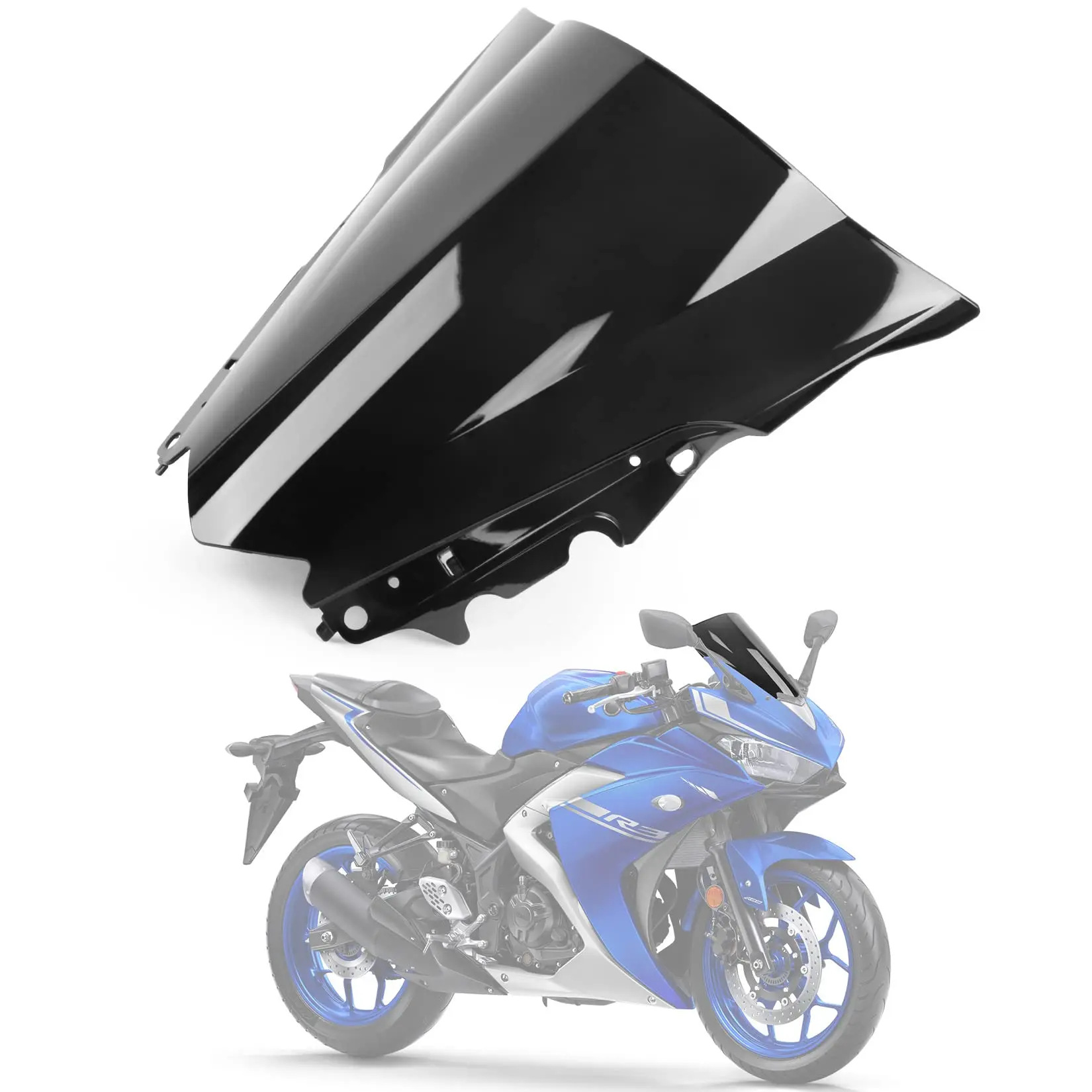 Applicable to Yamaha R25 R3 2013-2018 motorcycle modified front windshield front windshield