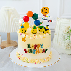 Korean Instagram colorful hat Teddy bear cute children's festival candle cake decoration plug-in ornament party decoration