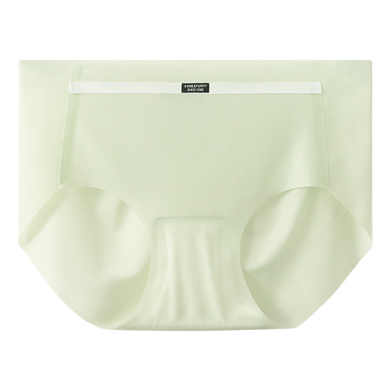 Bragas de seda de hielo, entrepierna inferior antibacteriana de algodón, pantalones cortos finos de verano para mujer sexy, cintura media, calzoncillos transpirables para niña