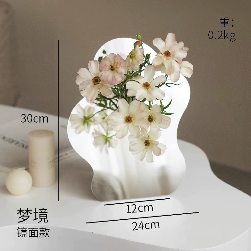 아크릴 꽃병-거울 (꽃없이)