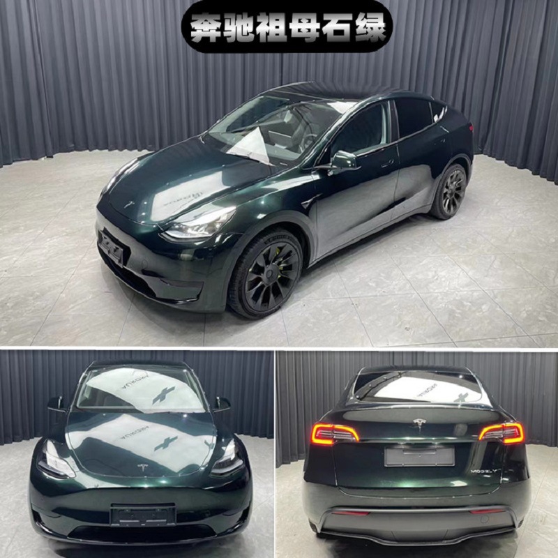 Auto Color Change Film, Pingguo Crystal Apple Green - pet-emerald-green-mercedes-benz-152-meters-17-meters