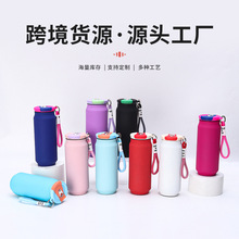 跨境大容量手提橡胶漆可乐罐304不锈钢真空保温杯户外便携随行杯