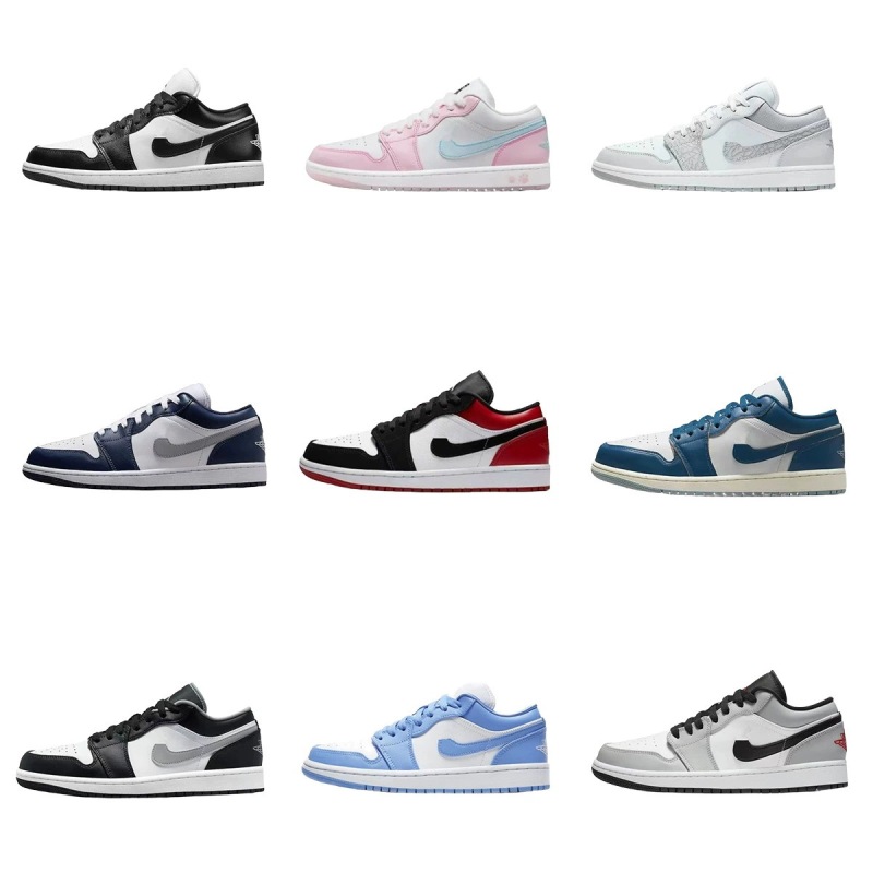 Cross-Border Original Aj1 Low-Top Basketball Shoes Jordan 1 Classic American Casual Shoes for Men and Women Outdoor Non-Slip Sports Sneakers