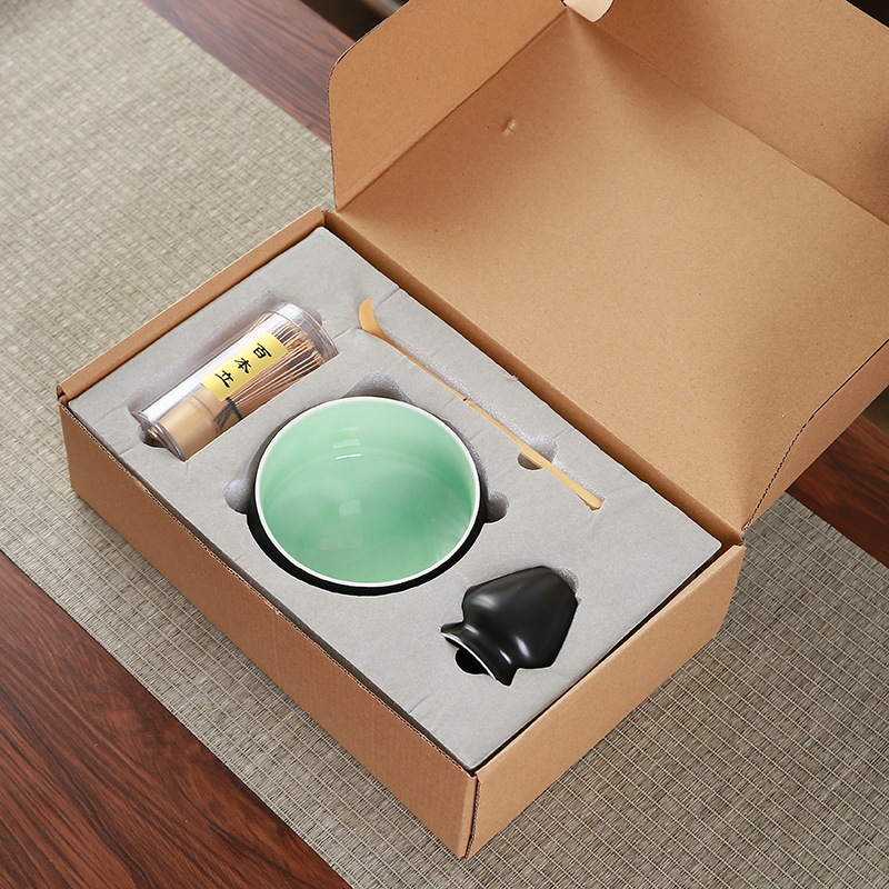 Matcha tazón té taza Matcha cepillo cien Benli taza de té Té juego de té Dinastía Song juego de té Matcha herramienta traje caja de regalo japonés