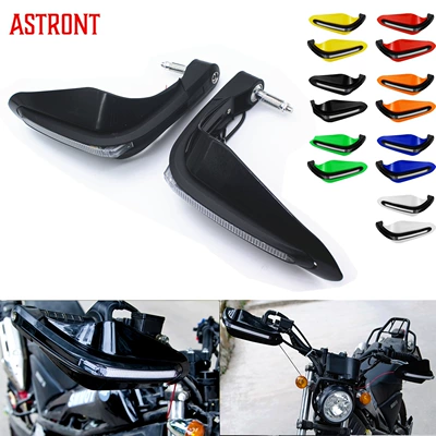 Motorcycle accessories LED white one-word light running light hand guard off-road modification brake drop-resistant safety hand guard (Motorcycle Safety Supplies)