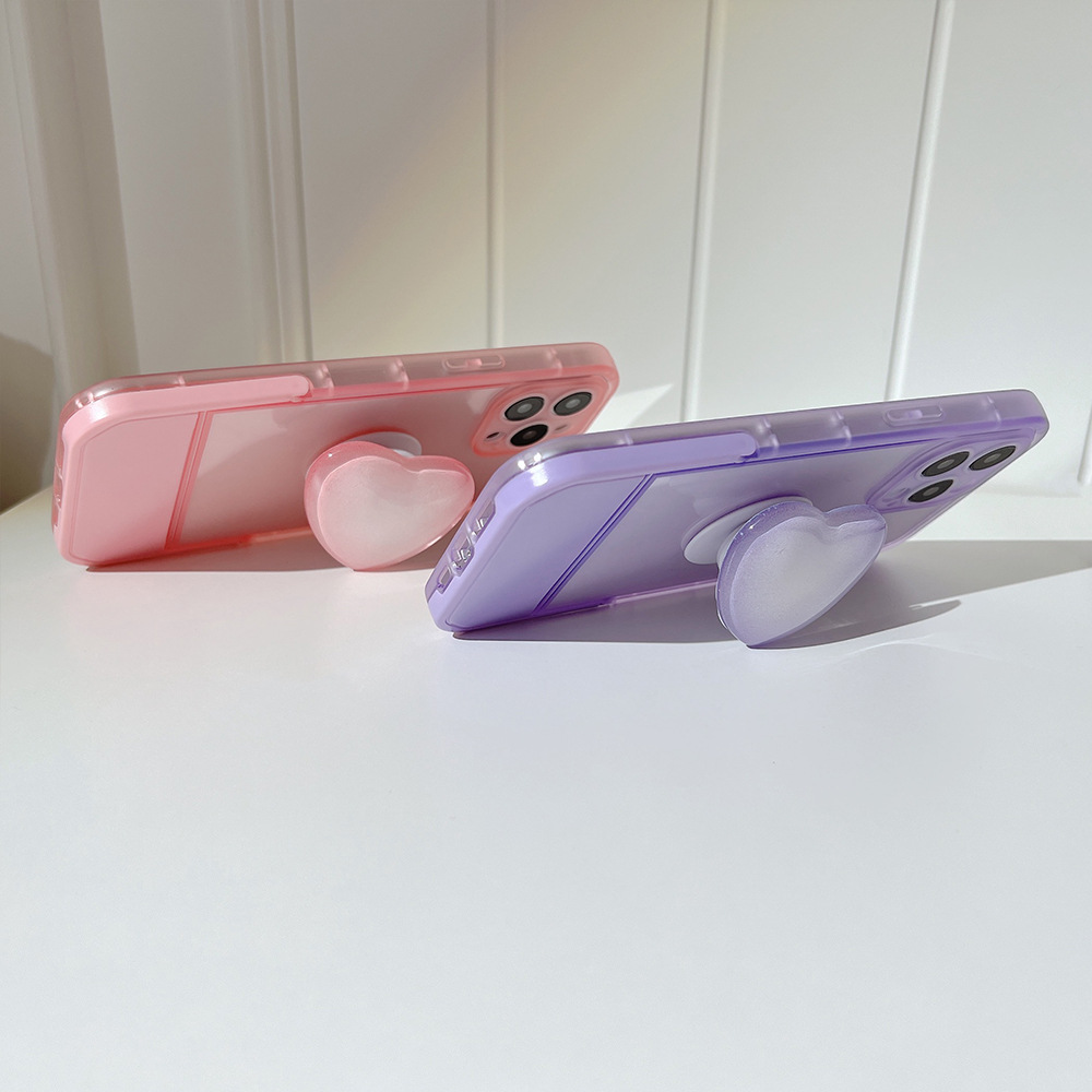 Love Stand 15 Convient pour iPhone 13 Promax Apple Phone Case Transparent Silicone XL Femme_voghion.com