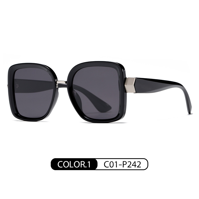 Nuevas gafas de sol polarizadas de las mujeres TJ714 a prueba de UV celebridad de Internet mismo tiro calle gafas de sol de Marco grande