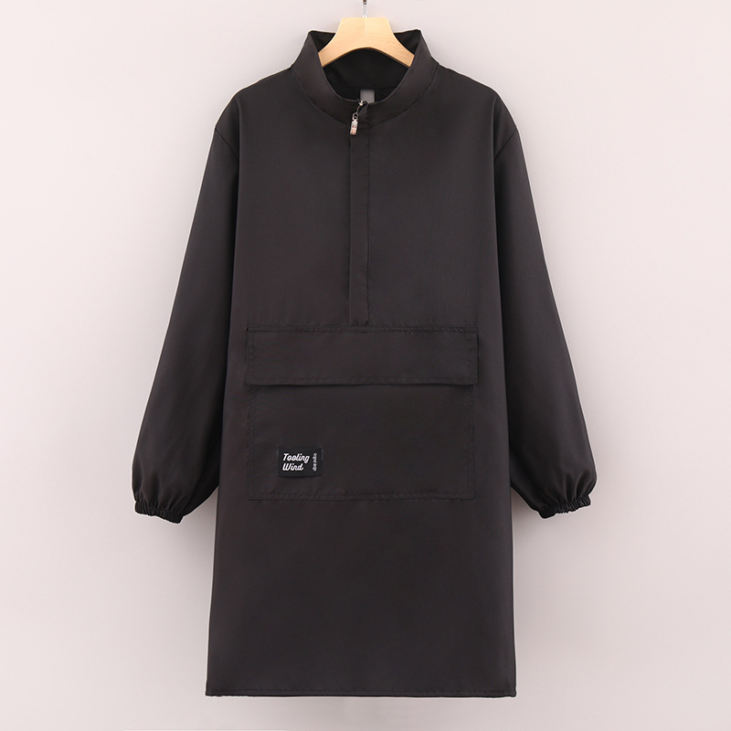 Nuevo delantal impermeable, abrigo de manga larga, ropa de trabajo de logo de peluquería de cocina simple y alargada