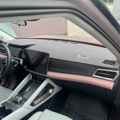 Car Center Console Sun Protection | Günəş əleyhinə siperlik - yuan-up-grey-with-embroidery