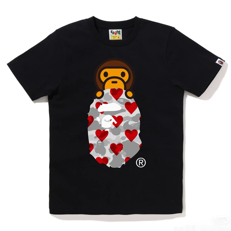 Chaopai cross-border wholesale supply of foreign trade a 260g blockbuster BAPE ape head shark short sleeve T-shirt 22