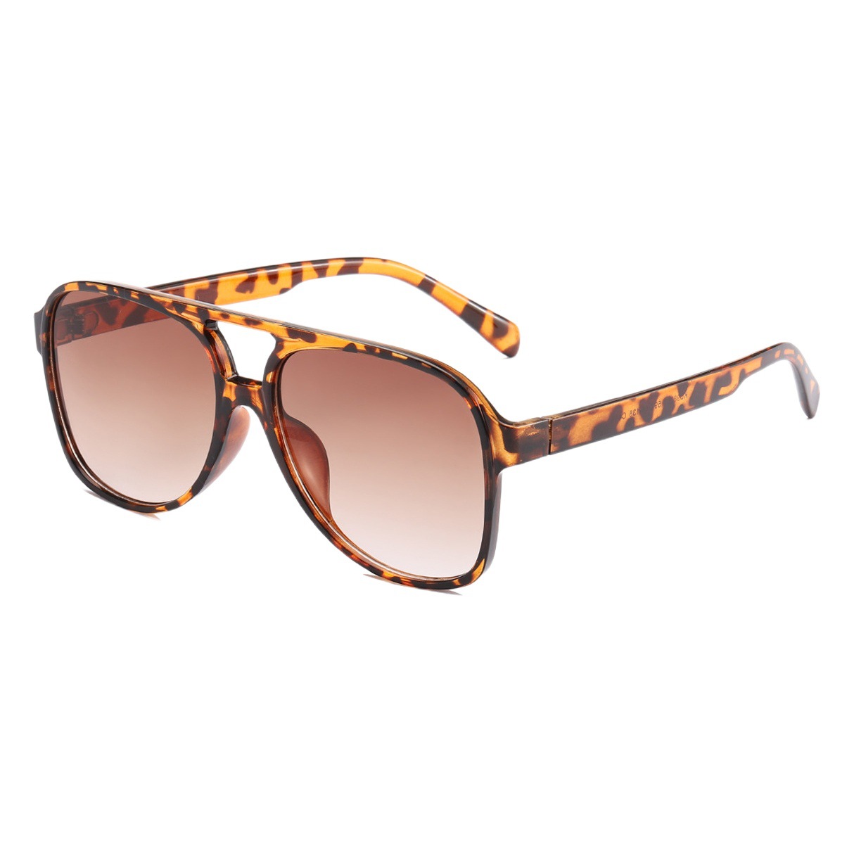 2021 nuevas gafas de sol de doble haz retro de moda transfronteriza europea y americana para hombres y mujeres ins Ocean piece gafas de sol de Marco grande personalizadas