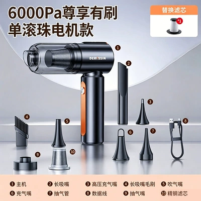 DaiSheng Car Vacuum Cleaner has strong suction Tozsoranlar - a5-handheld-vacuum-cleaner-with-brush-and-single-ball-bearing-motor