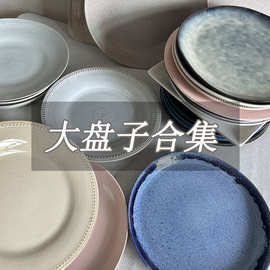 【陶瓷大盘子合集】西餐盘牛排盘意面盘家用菜盘子点心盘微z^