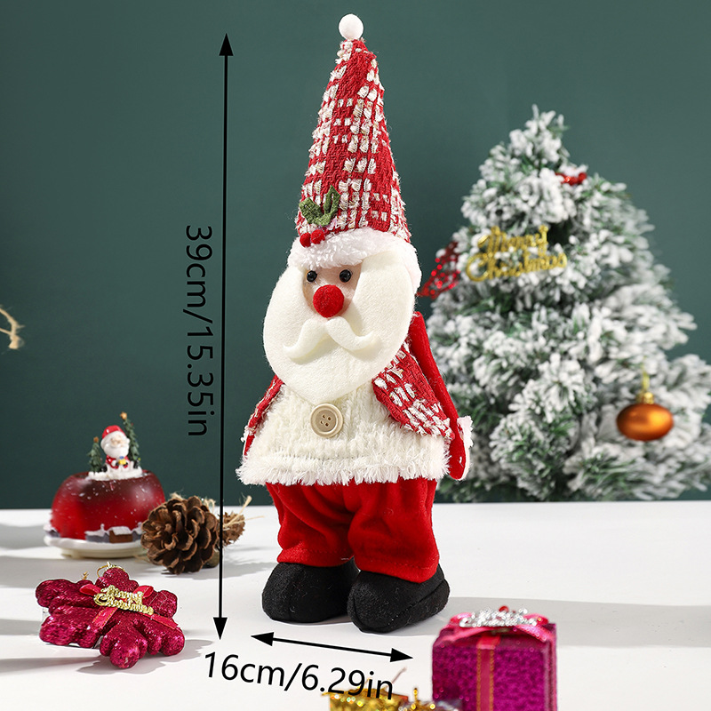 Fabricantes para DIBUJOS ANIMADOS paño felpa Santa Claus muñeca colgante adornos juguetes Navidad decoraciones