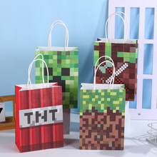 word创意TNT字母像素主题礼品袋 彩色潮流装礼物手提纸袋加印logo