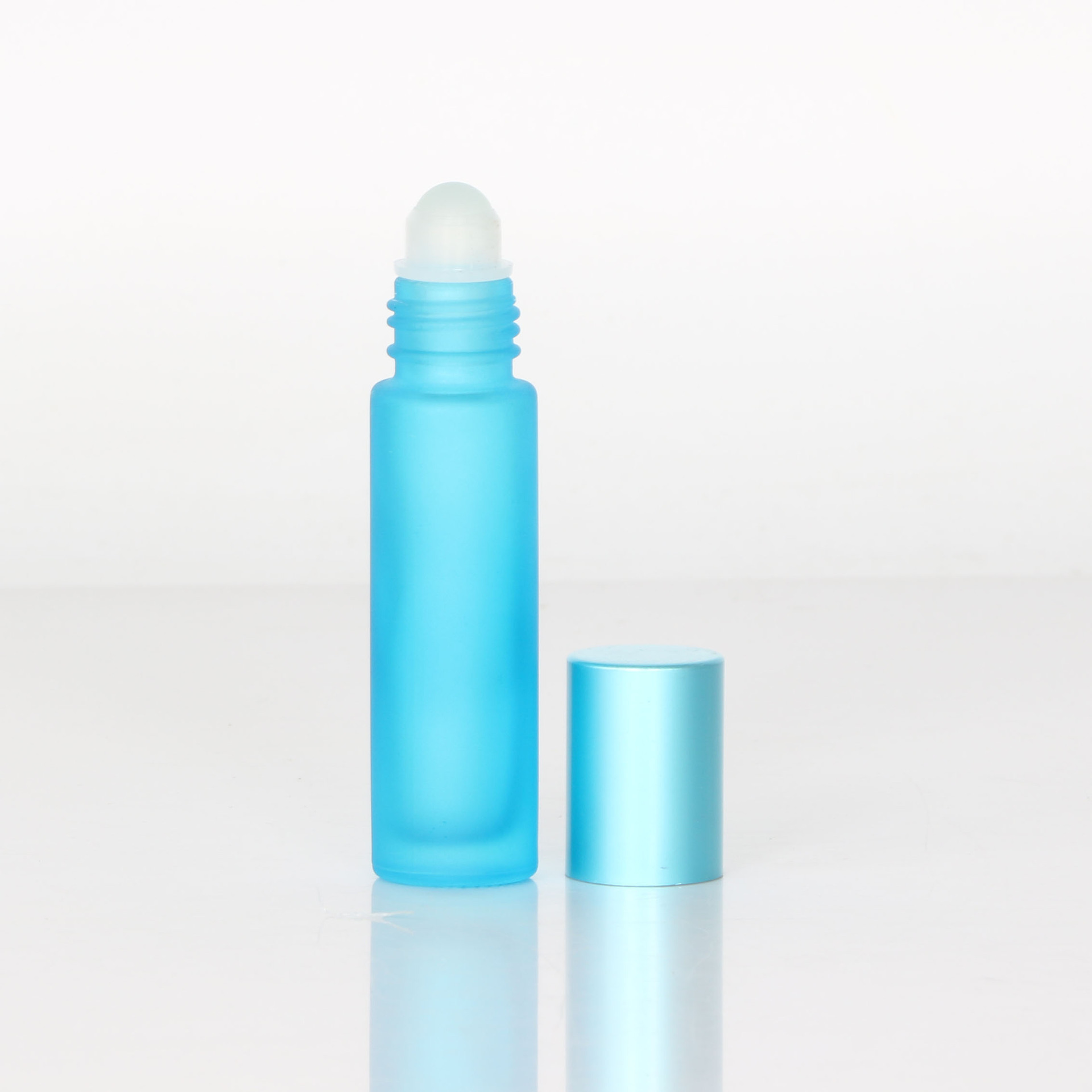 10ml botella de vidrio bola de color botella de cuentas de masaje de ojos perfume portátil aceite esencial cosmético sub-botella vacía