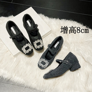 ������8cm���|������Ь2025�¿�ʽ���^ˮ�ëëЬŮ�ָ��r�І�Ь