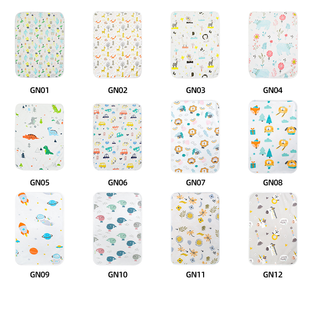 Factory direct infant mattress cotton printed diaper pad is soft, comfortable, leak-proof and good water absorption