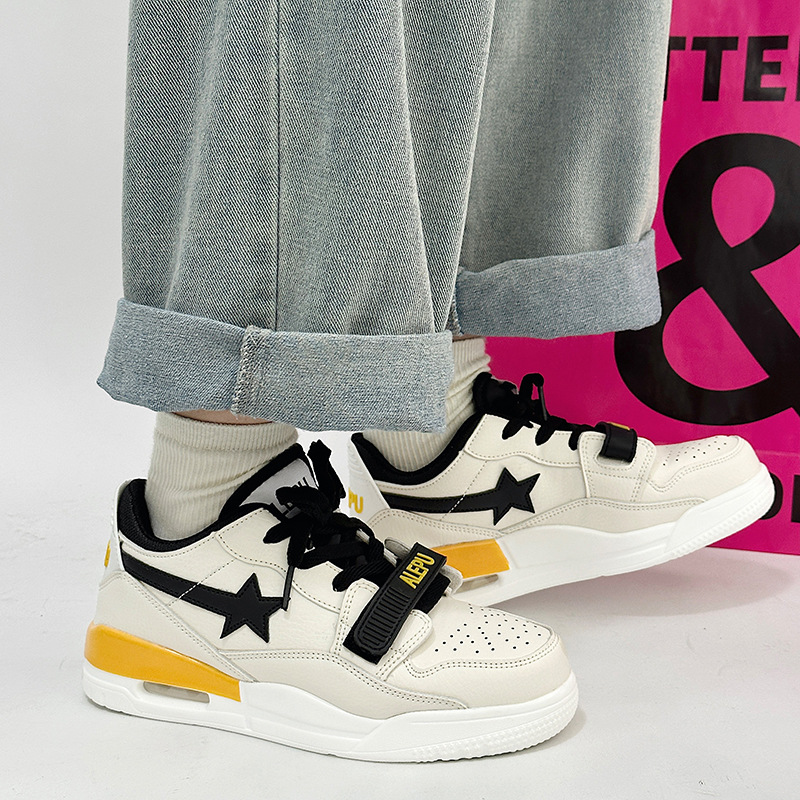 鞋子男ins潮復古厚底氣墊球鞋學生百搭情侶運動鞋休閒魔術貼板鞋