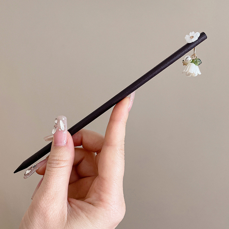 Flores chinas retrógradas flange paso agitando pinzas de cabello de mujer elegante ropa de estilo chino pinzas de cabello de cabello de cabeza trasera pinzas de cabello